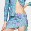 O Mighty Blue Squiggly Mini Skirt