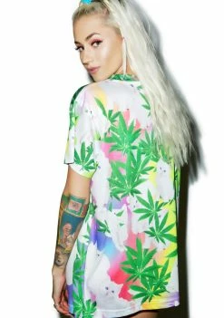 O Mighty Stoner Kitty Big Ass Tee