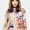 Promo โ O Mighty Patchwork Mesh Long Sleeve Top ๐ 1 O Mighty Patchwork Mesh Long Sleeve Top