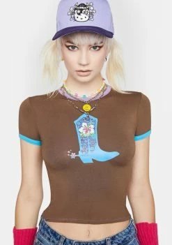 O Mighty Tops Miss Cowgirl Ringer Tee