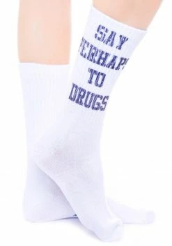 O Mighty Say Perhaps To Drugs Socks Socks & Tights