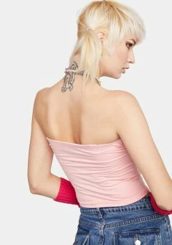 O Mighty Tops Pink Pony Tube Top