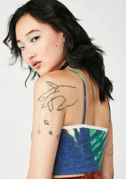 O Mighty Tops Jade Tie Dye Baby Tank