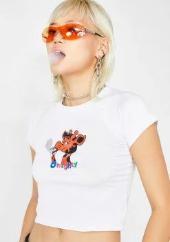 O Mighty Stoner Geoffrey Crop Tee Tops