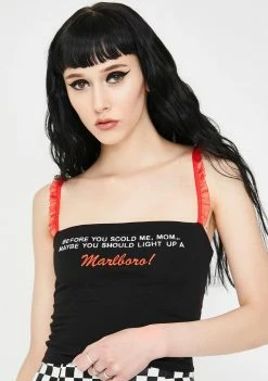 O Mighty Before You Scold Me Mom Ruffle Tank