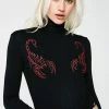 O Mighty Scorpion Turtleneck Crop Top