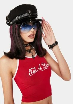 O Mighty Eat A Dick Halter Top Tops