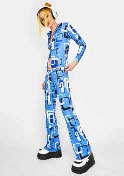 O Mighty Blue Telly Wide Leg Pants Bottoms