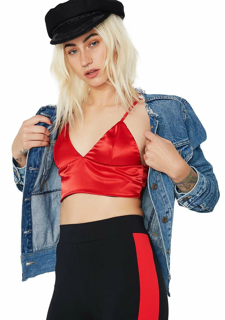 Discount 𧨠O Mighty Hot Red Silk Kitten Bralette Tops π₯ 4 O Mighty Hot Red Silk Kitten Bralette Tops