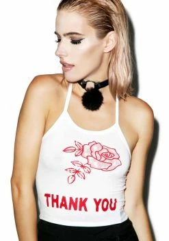 O Mighty Tops Thank You Halter Top