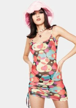O Mighty Vision Mesh Mini Dress Club Dresses