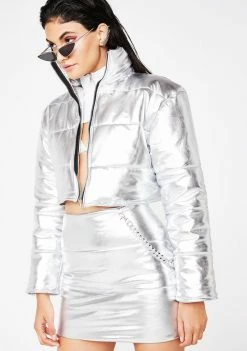 O Mighty Outerwear Platinum Bratitude Puffer Jacket