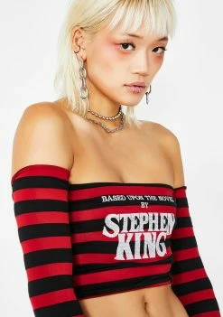 O Mighty Stephen King Off The Shoulder Top Tops