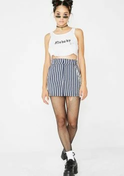 O Mighty Work Stripes Chain Skirt