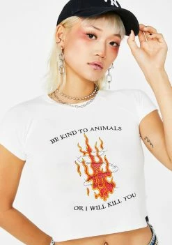 O Mighty Tops Be Kind Crop Tee