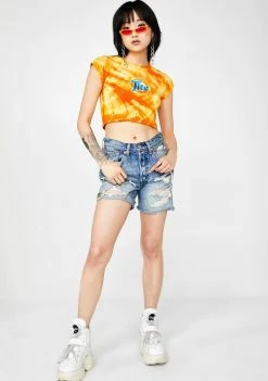 O Mighty Tops No Tits Tie Dye Tee