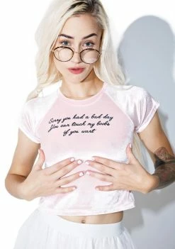 O Mighty Tops Cheer Up Cropped Tee