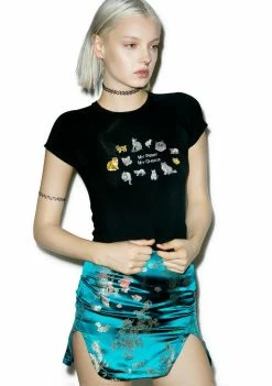 O Mighty Tops My Pussy My Choice Embroidery Crop Tee