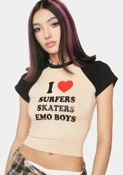 O Mighty Tops Surfers Skaters Emo Boys Tee